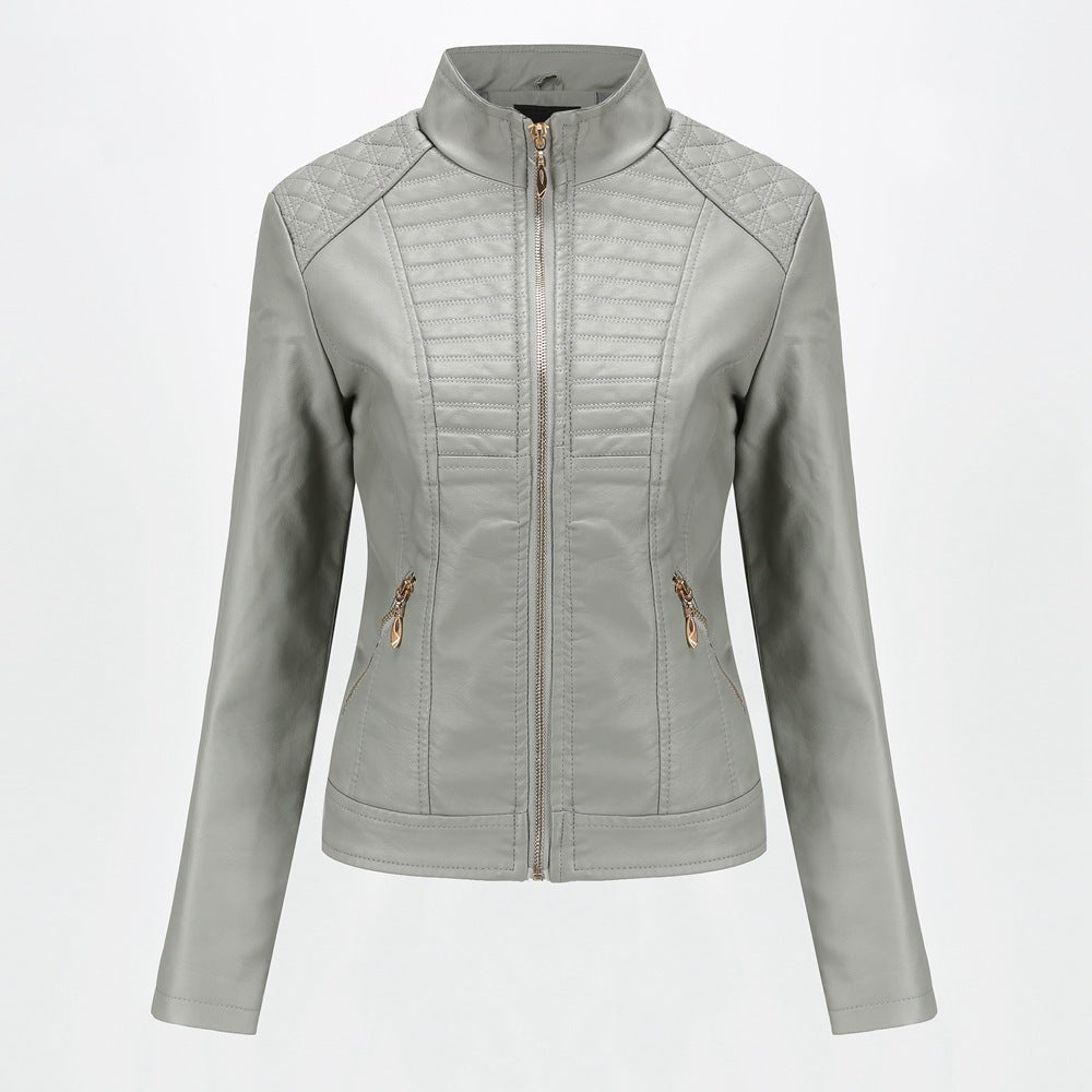Women's motorcycle leather jacket Pi-Mart