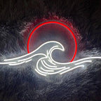 Neon Sign Mountain and Flow Water Led Lamp Pi-Mart