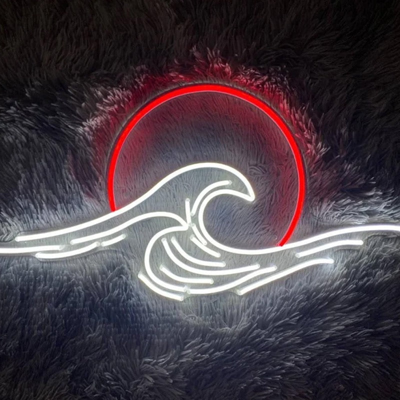 Neon Sign Mountain and Flow Water Led Lamp Pi-Mart