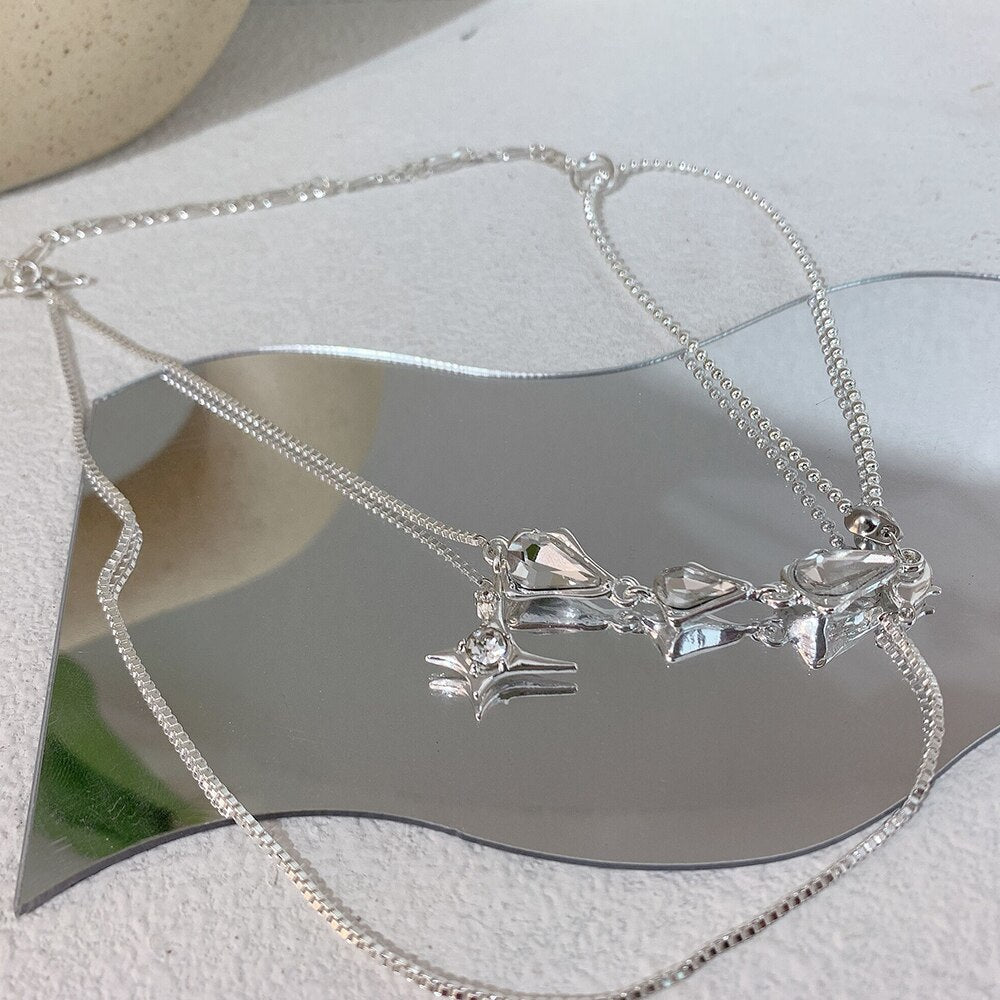 Water Drop Crystal Necklace Pi-Mart