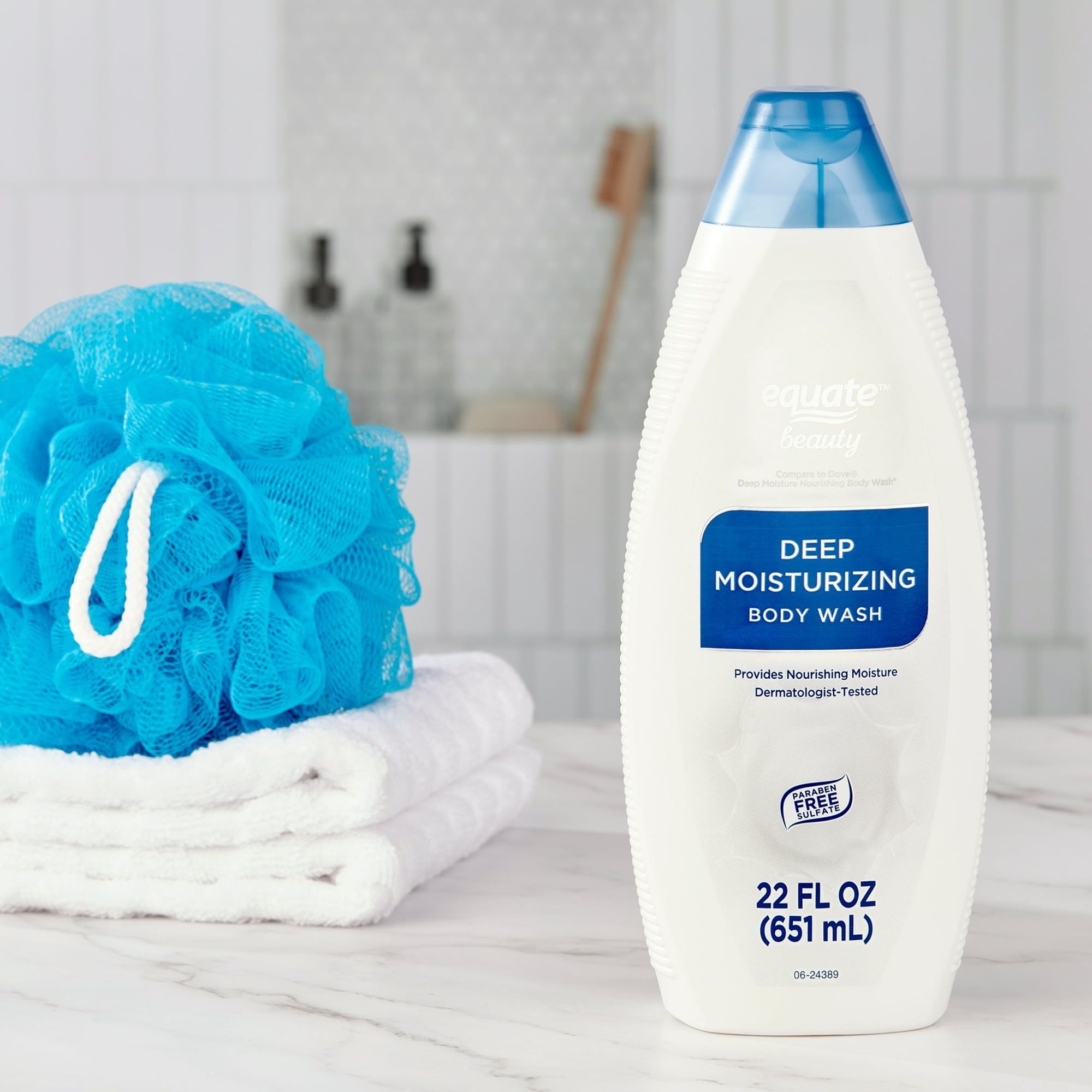 Equate Beauty Deep Moisturizing Body Wash Twin Pack, 22 fl oz