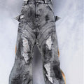Washing Destroys Fashion Deconstruction Design Patchwork Pants Lootquake LLC