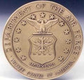 US Air Force Official Logo Authorized Military Insignia Solid Brass Attachable Medallion. The Military Gift Store