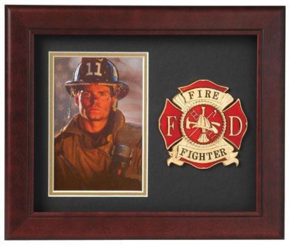 Flag Connections Fire Fighter Vertical Picture Frame. The Military Gift Store