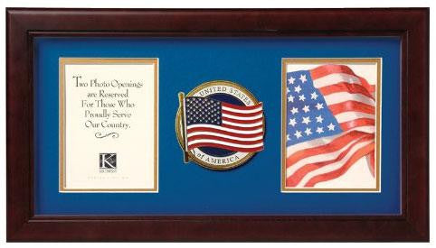 Flag Connections Patriotic Dual Picture Frame The Military Gift Store