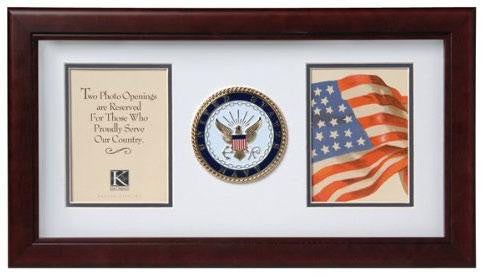 Flag Connections United States Navy Dual Picture Frame The Military Gift Store