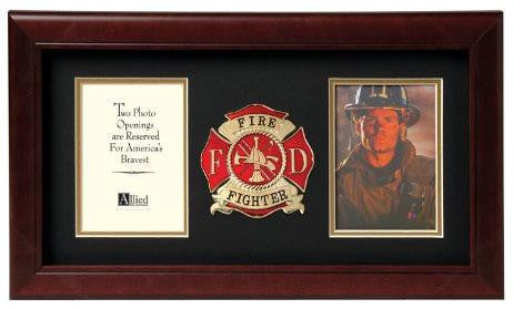 Flag Connections Fire Fighter Dual Picture Frame The Military Gift Store