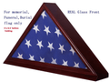 Solid Beech Wood Flag Display Case for 5"X 9.5" Burial/Funeral/Veteran Memorial Cherry The Military Gift Store