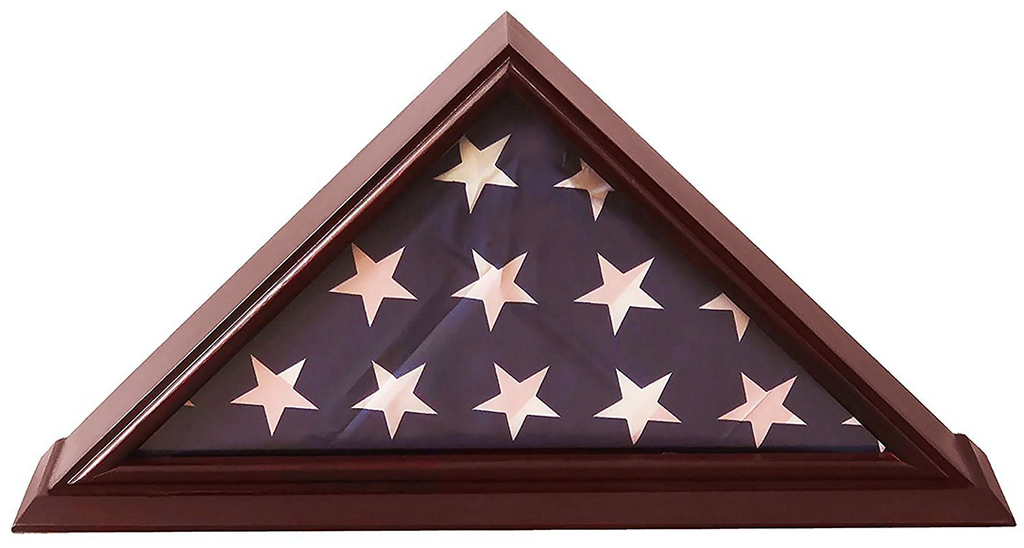 5x9 Flag Display Case Shadow Box (For Burial/Funeral/Veteran Flag) The Military Gift Store