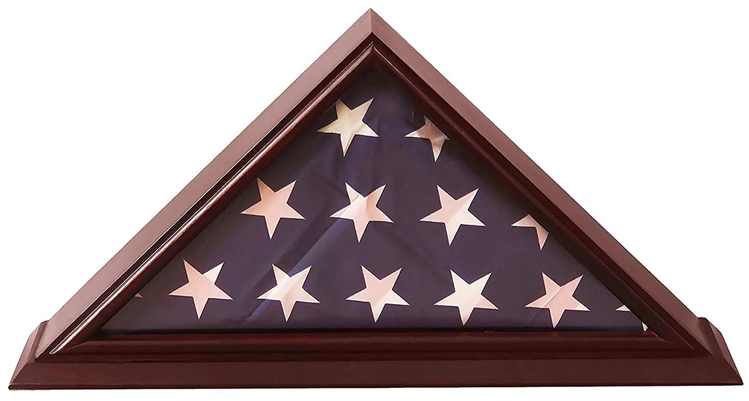 5x9 Flag Display Case Shadow Box (For Burial/Funeral/Veteran Flag) The Military Gift Store