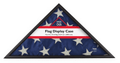 Memorial Flag Case, Black Wood, Made in USA, Holds 5'H x 9.5'W Folded Flag The Military Gift Store