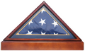 BURIAL/Funeral Military Shadow Box with Pedestal Stand (with blue mat) The Military Gift Store