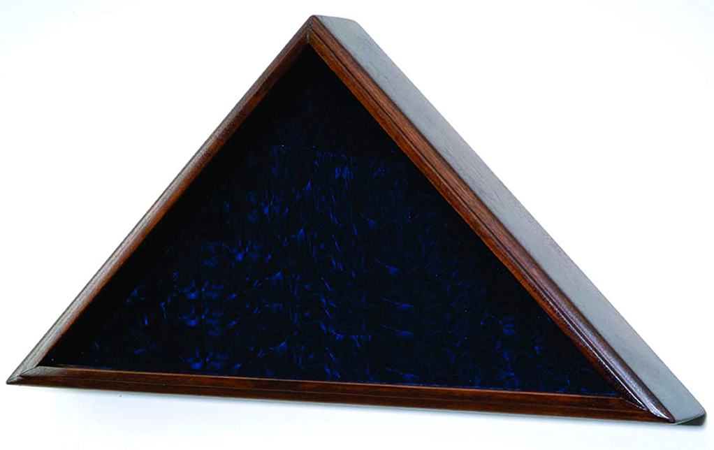 American Flag Display Case With 5' X 8' Flag, Solid Walnut wood The Military Gift Store