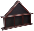 Glass Flag Military Medals Case, Tempered Glass and Felt Backer – Mahogany Finish The Military Gift Store