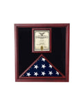 Flag and Document Case - Vertical 8 1/2 x 11 Document - Cherry The Military Gift Store