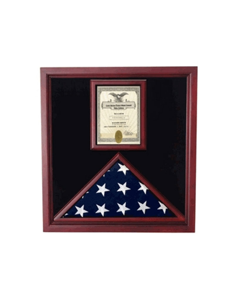 Flag and Document Case - Vertical 8 1/2 x 11 Document - Cherry The Military Gift Store