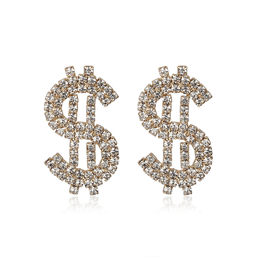 Coin symbol long earring