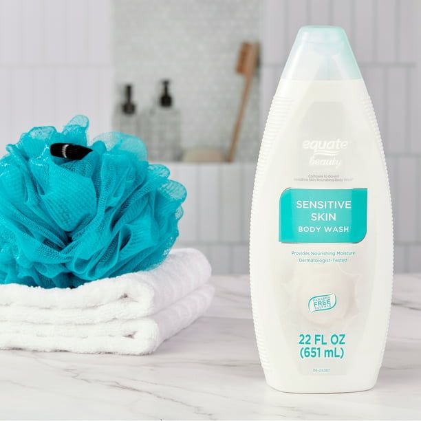 Equate Sensitive Skin Body Wash, 22 fl oz, 2 Pack