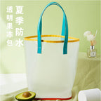 Frosted translucent PVC jelly bag, portable large-capacity beach bag, swimming bag, - SJB-DIAMOND ELITES