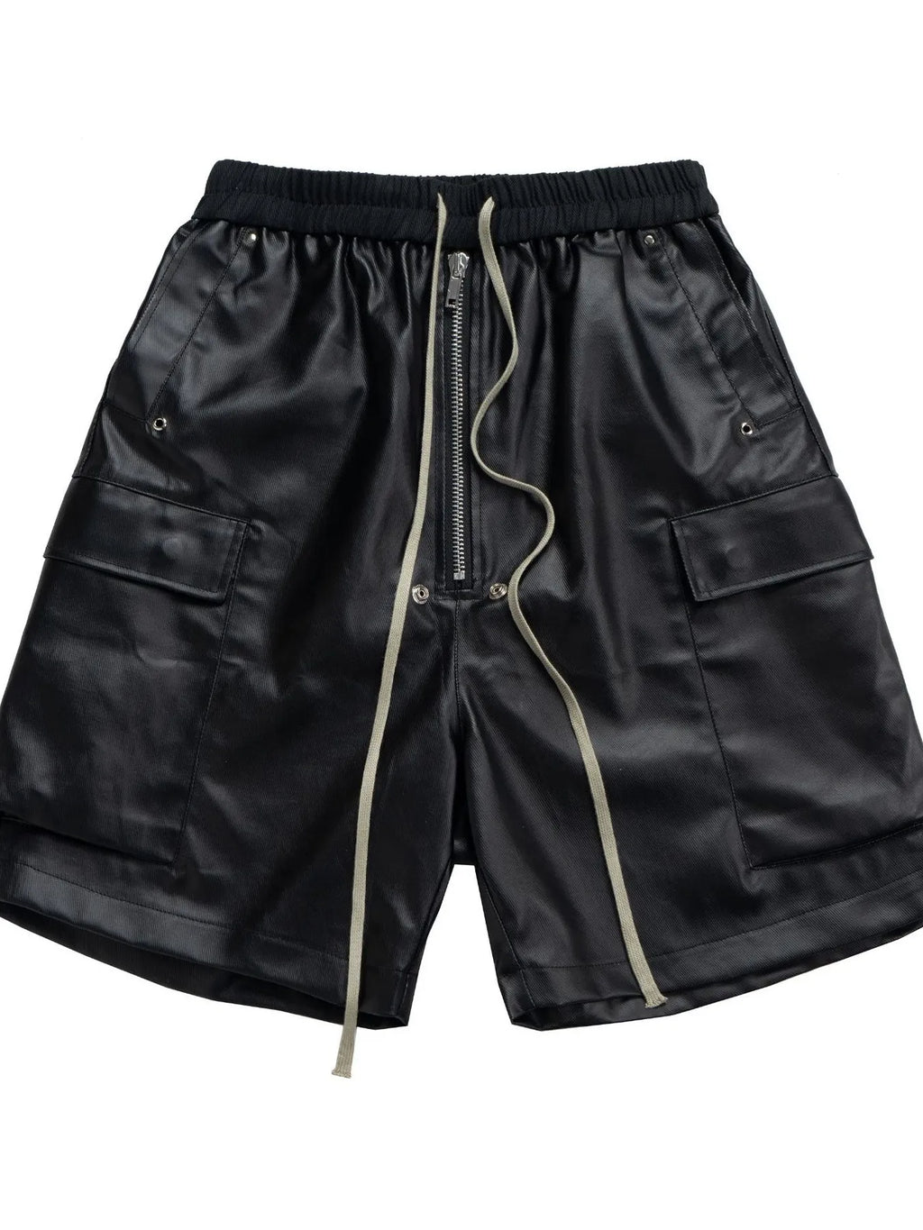 Men's Cargo Style Metallic Zipper Shorts