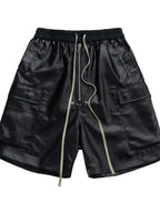 Men's Cargo Style Metallic Zipper Shorts