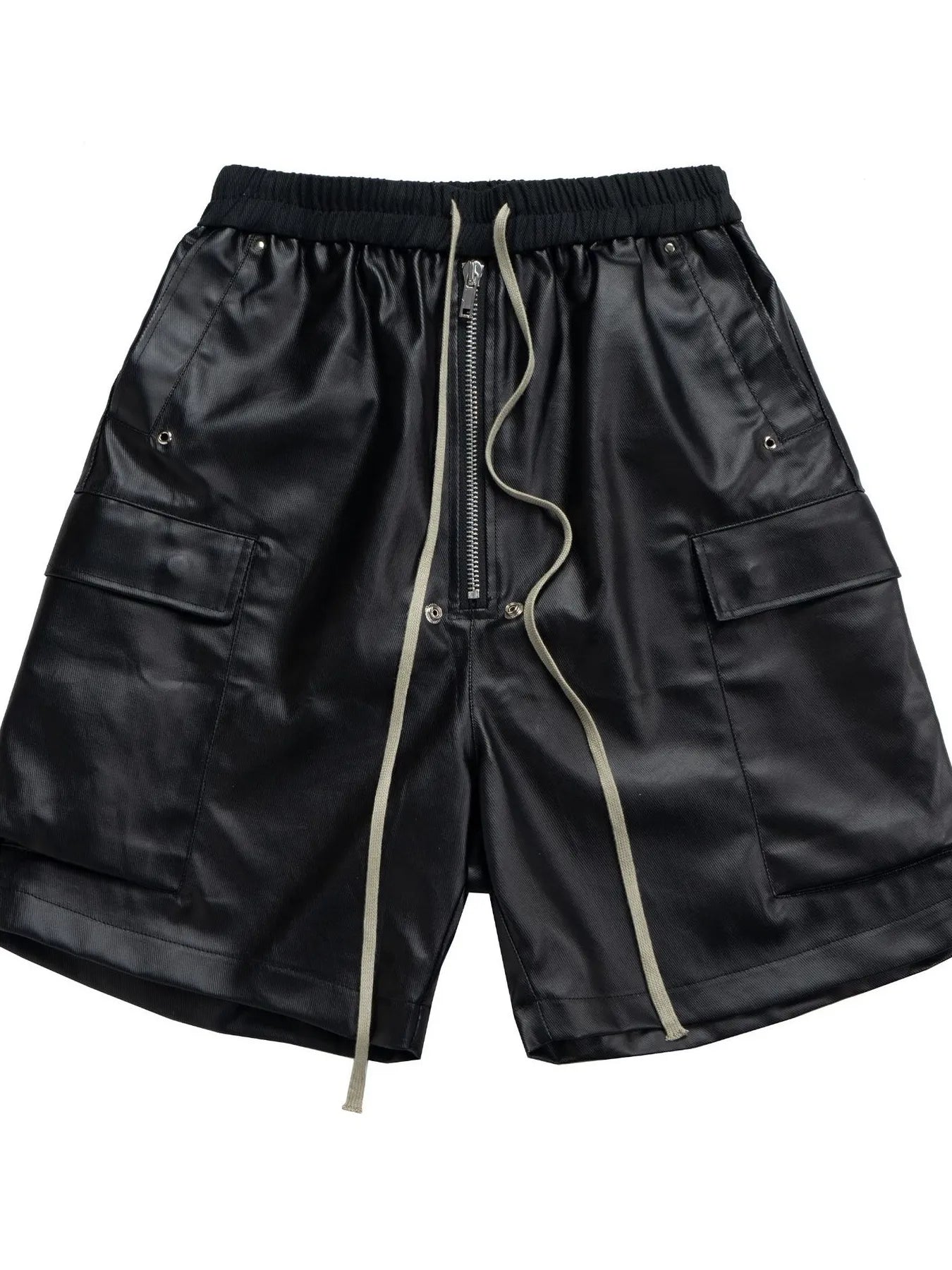 Men's Cargo Style Metallic Zipper Shorts