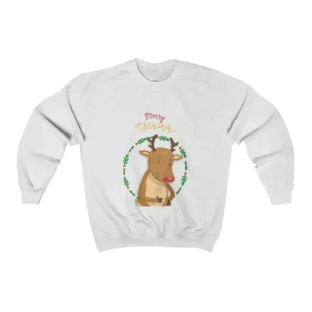 Reindeer Christmas Sweatshirt - Cozy Holiday Sweater | Femstylo - SJB-DIAMOND ELITES