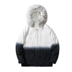 Gradient coat jacket hooded