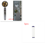 Shower Head Water Saving Flow 360 Degrees Rotating With Small Fan ABS Rain High Pressure Spray Nozzle Bathroom Accessories