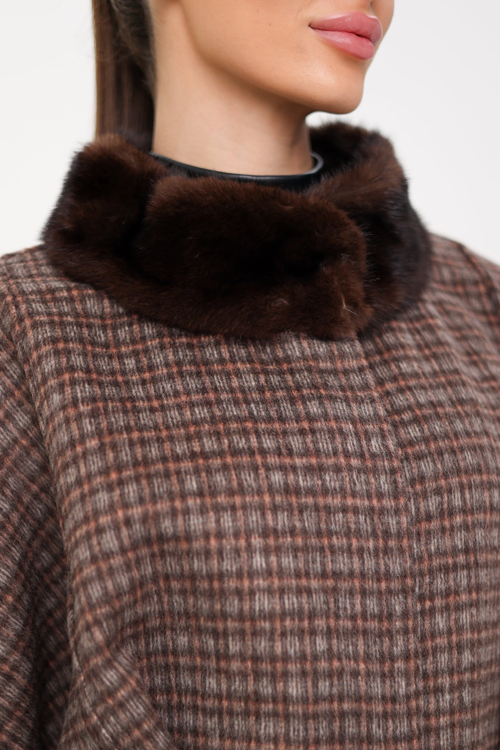 Genuine Scandinavian Mink Fur Double Face Wool Poncho - SJB-DIAMOND ELITES