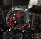 Men's Multifunction Digital Analog Waterproof Watch With Alarm And Automatic Time Zones Unique Design Excellent Gift - SJB-DIAMOND ELITES