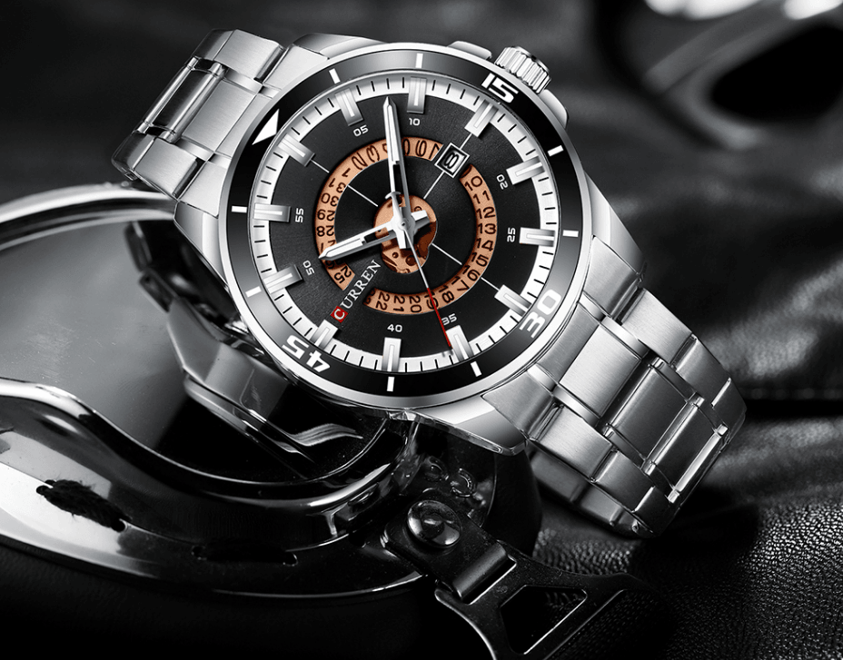 Men's  Modern Sports Waterproof Watch Luxury Unique Design  Fluorescent Hands Perfect Gift Stevvex