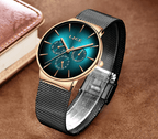 Men's Elegant Watch With  Stainless Steel Straps And Chronometers For Day And Date Display Unique Design Perfect Gift For Man And Women Stevvex
