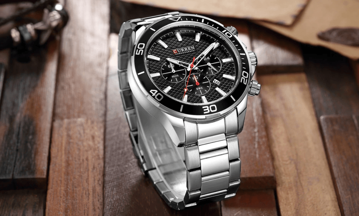 Men's Waterproof Watch With Chronometers, Date Display Excellent Background Unique Design Perfect Gift Stevvex