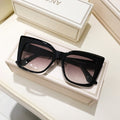 Rectangle Big Frame Cat Eye Sunglasses - SJB-DIAMOND ELITES