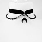 Black Crescent Moon Necklace Pi-Mart