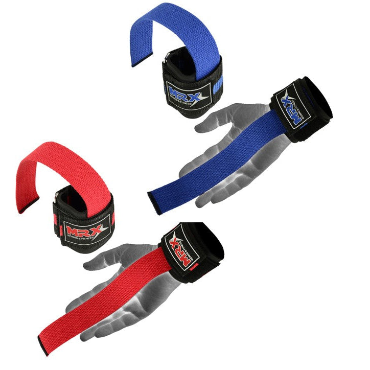 2 Pairs MRX Weight Lifting Straps with Wrist Support for Men & Women Gym Workouts - SJB-DIAMOND ELITES