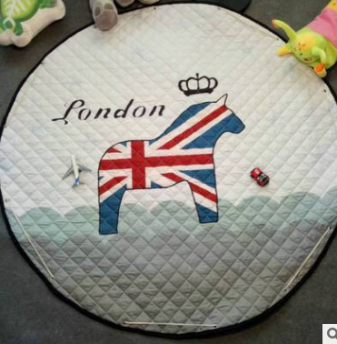 Explosion models Ins cotton car storage mat storage toy mats Round outing children climbing mat storage bag Pi-Mart