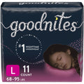 Goodnites Girls' Nighttime Bedwetting Underwear Size L, 11 Count