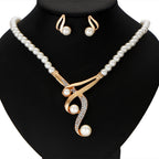 Europe and the United States cross border personality pearl clavicle necklace, high-end jewelry, pearl necklace, earrings set two sets Pi-Mart