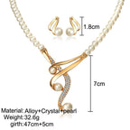 Europe and the United States cross border personality pearl clavicle necklace, high-end jewelry, pearl necklace, earrings set two sets Pi-Mart