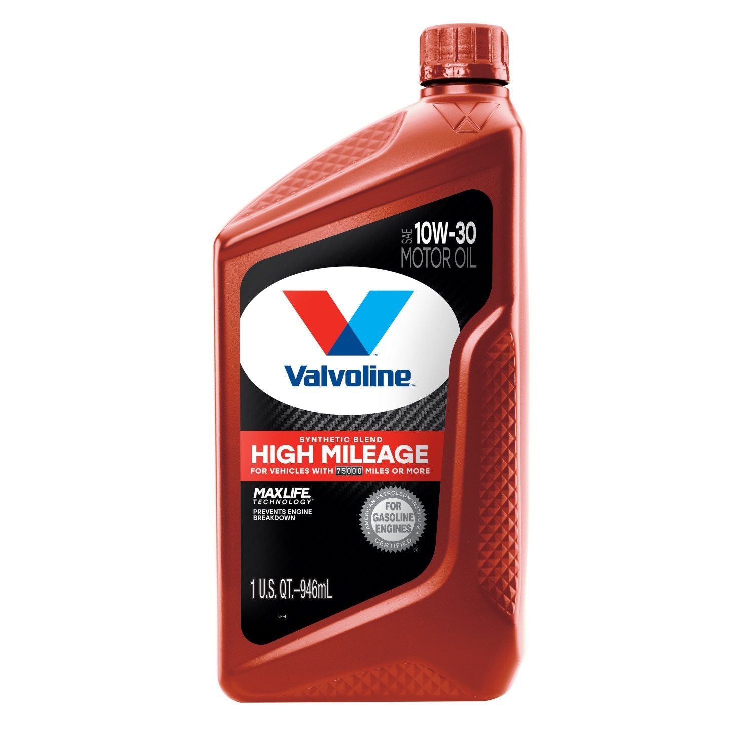 Valvoline High Mileage MaxLife 10W-30 Synthetic Blend Motor Oil 1 QT EasyOptionXY LLC