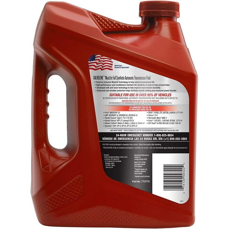 Valvoline Maxlife Dex/Merc Atuo Transmission Fluid 3/1 Gallon Instore Service Item Only