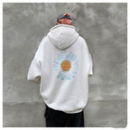 Daisy print hooded sweatshirt Pi-Mart