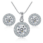 Zircon Necklace Earring Set Pi-Mart