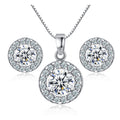 Zircon Necklace Earring Set Pi-Mart