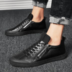 Winter men's shoes round toe caps men's leather shoes Pi-Mart