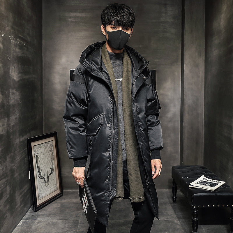 Austin Letter Patches Long Style Padded Coat