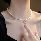 Baroque Natural Pearl Necklace Women's Opal Starlight Pendant Pi-Mart