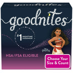 Goodnites Girls' Nighttime Bedwetting Underwear Size S/M, 44 Count